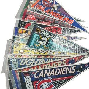 Vintage Wincraft NHL pennant bundle of 14 USA made